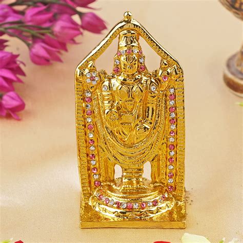 Buy Estele Gold Plated Lord Venkateshwara (Tirupathi Balaji) Idol (BG ...