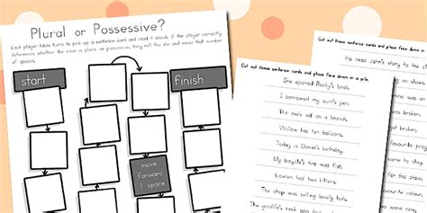 Possessive and Plural Noun Game - ESL Possessives Resources