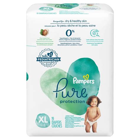Pampers Pure Protection Baby Diapers, XL Size Taped Diapers, 19 Count ...