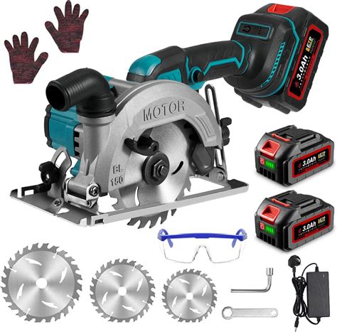 Cordless Circular Saw - Battery Circular Saw, with 3 Saw Blades, 3600 ...