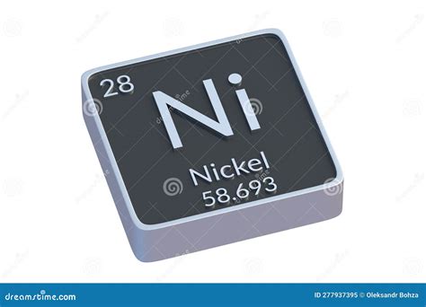 Nickel Ni Chemical Element of Periodic Table Isolated on White Background Stock Illustration ...