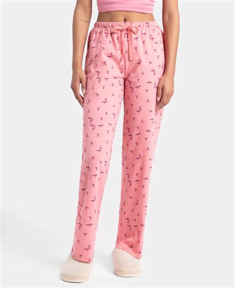 Buy Super Combed Cotton Printed Pyjama with Side Pockets - Brandied ...