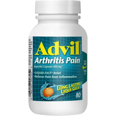 Advil Arthritis Pain Extra Strength Liqui-Gels, 400 mg Ibuprofen, 80 ...