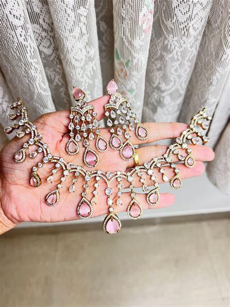 Ad Stones Bridal Necklace Online | ARACKAL JEWELLERY