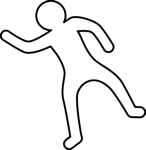 Crime Scene Illustration with Dead Body Outline 14029945 Vector Art at ...