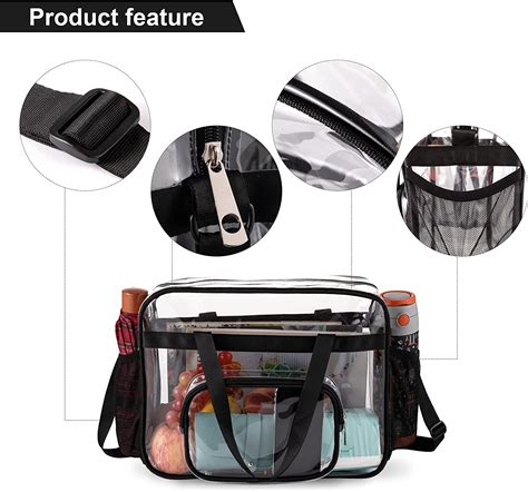 Buy Clear Bags Stadium Approved,See Through Tote Bag+Shoulder Strap ...