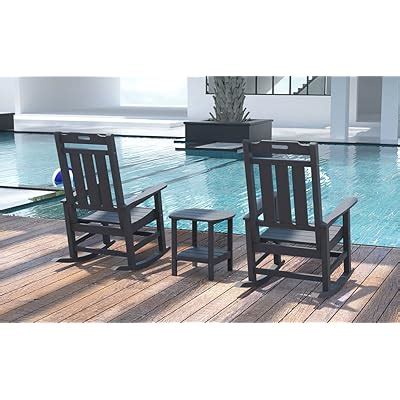 Buy kevinplus Outdoor Rocking Chair, Lawn Patio Rocking Chair, Front ...