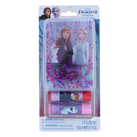 Buy 5 Pack) Disney Frozen Flavored Lip Balm Set with Glitter Carrying ...