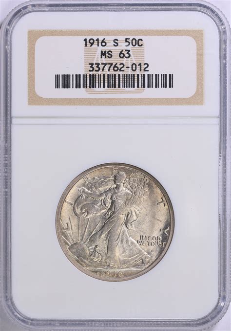 1916-S Walking Liberty Half Dollar NGC MS-63 (Item 1762881 ...