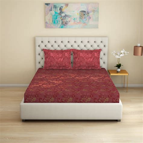 Buy SPACES Essentials Premium Cotton 138TC Floral Print 3Pcs Super King ...