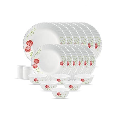 La Opala, Novo Collection, Opal Glass Dinner Set 20 pcs, Dainty Swirls ...