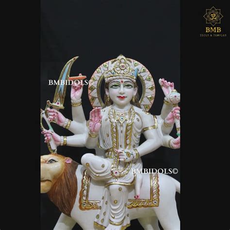 Marble Durga Mata Statue in 18inches for Homes & Temples – BMBIDOLS