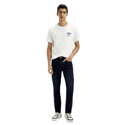 Levi's Men's Dark Indigo Tapered Fit Mid Rise Jeans