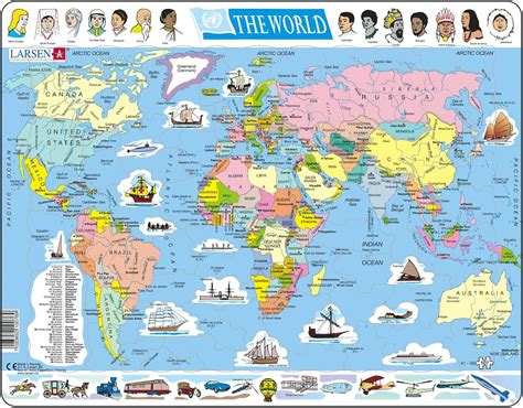 Larsen K1 The World English Political Map Jigsaw India | Ubuy