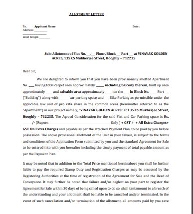 Allotment Letter - Types, Format and How to Write it 2025