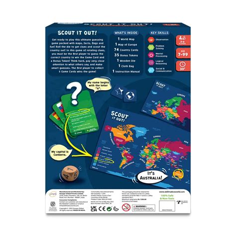 Scout it Out: Countries of The World | Trivia Board Game (ages 7 ...