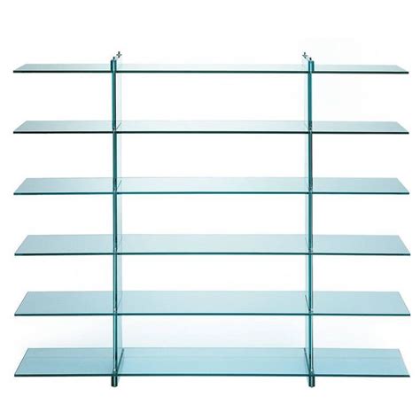 Teso Glass Bookcase Designed by Renzo Piano in 1985 for Fontana Arte ...