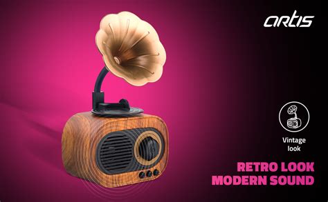 Artis BT12 Classic Retro Wireless BT Speaker with FM/USB/AUX in & Hands ...