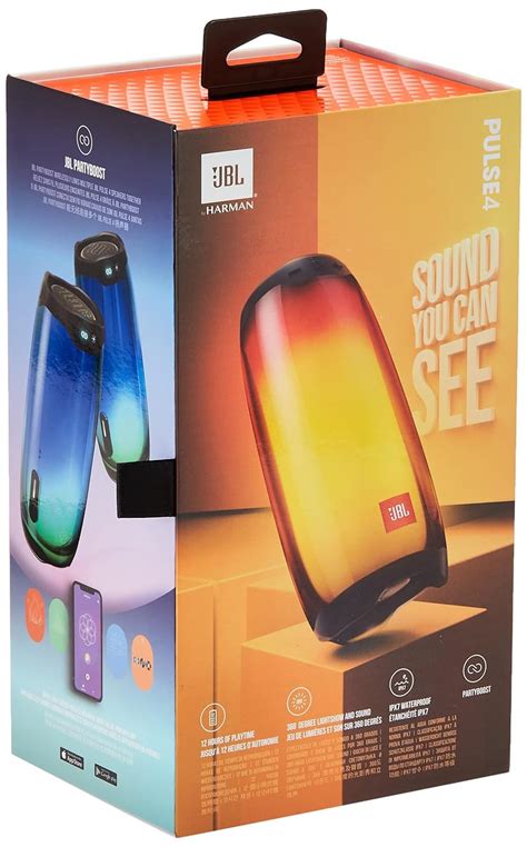 JBL Pulse 4, Wireless Portable Bluetooth Speaker with Customizable ...