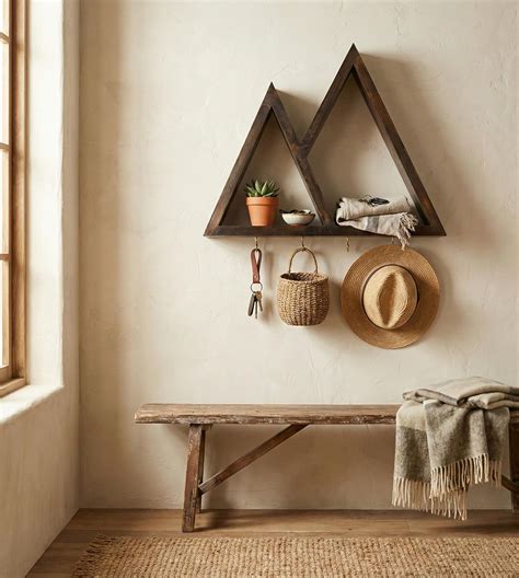 Pearl Wooden Wall Shelf Organiser with Key Holders | Home Decor by Woodfit