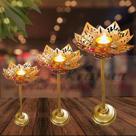 Buy Shree Krishna Handicrafts and Gallery Metal Laser Cut Lotus Flower ...