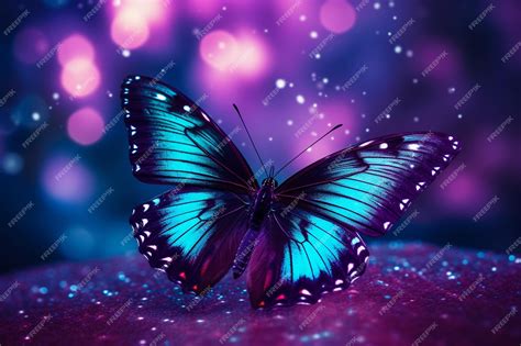 Premium Photo | Beautiful purple blue butterfly image