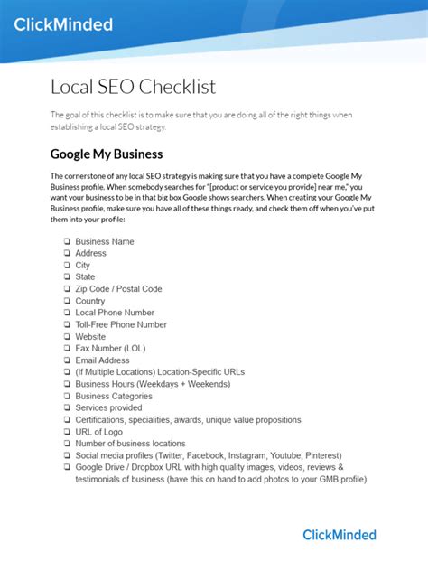 Local SEO Checklist 的图像结果
