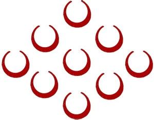 Comet Busters Handcrafted Red Moon Bindis (10mm) (BV1935) Forehead Red ...