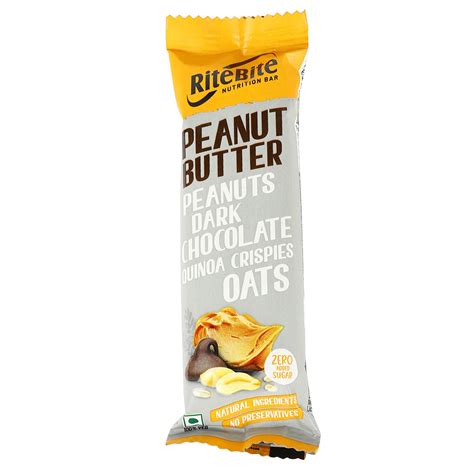 RITE BITE PEANUT BUTTER DARK CHOCOLATE QUINOA CRISPIES OATS 40GM – TGO