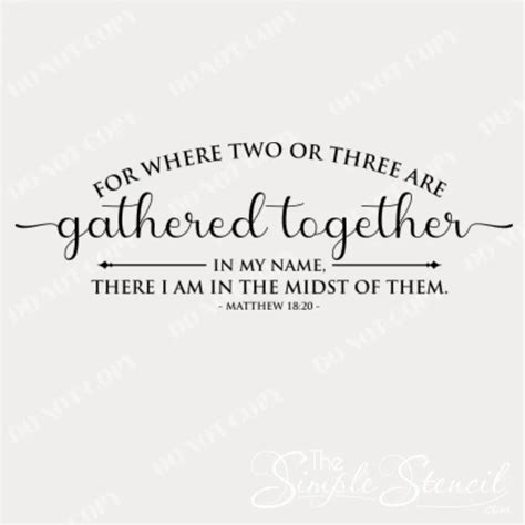 Matthew 18:20 Wall Decal | Church Decor | Scripture Art - The Simple ...