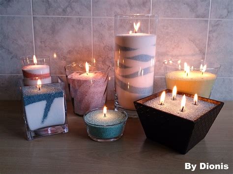 Candles sand. Сolor sand. #candles #sand #color | Sand candles, Palm ...