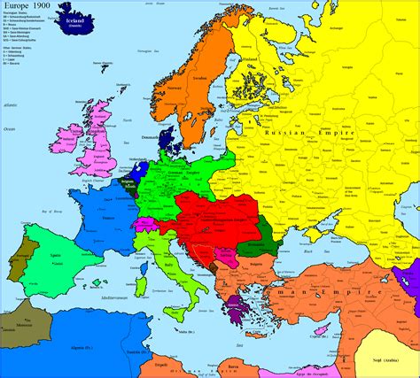 Map Of Europe In The 1900