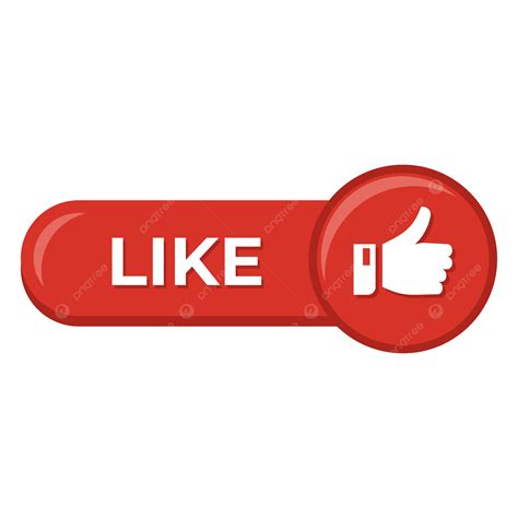 Youtube Like Button Vector, Like, Like Button, Youtube Like Button PNG ...