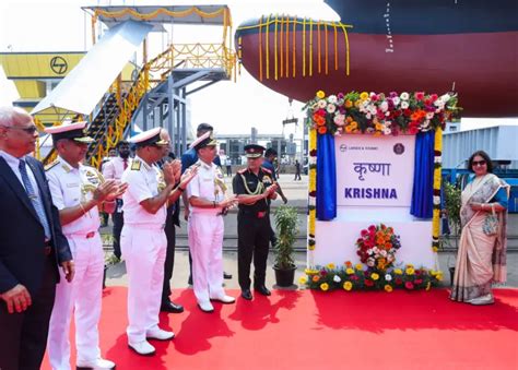 First Cadet Training Ship ‘Krishna’ Launched at L&T Kattupalli, Chennai