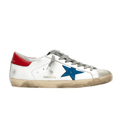 Golden Goose Superstar White Red Blue Price in India | Culture Circle
