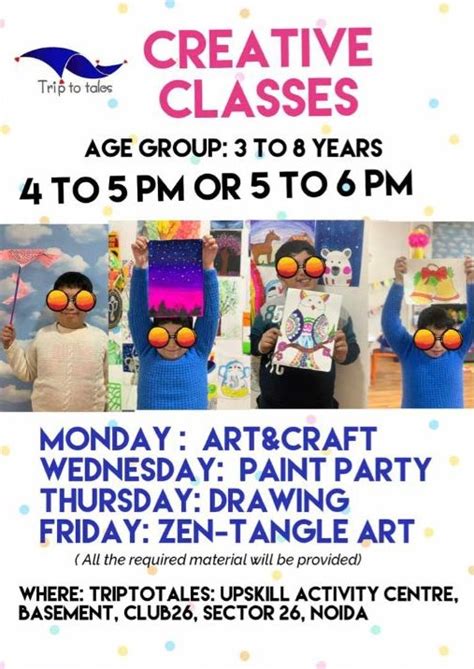 Art and Craft classes for Kids. After-school classes and Events.