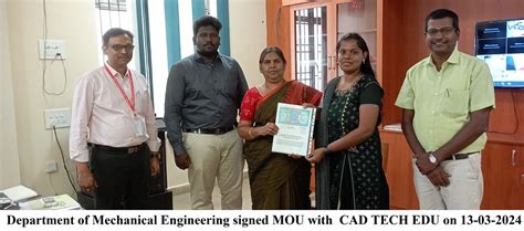 Mechanical Department Signed MoU with CAD TECH EDU | Government College ...