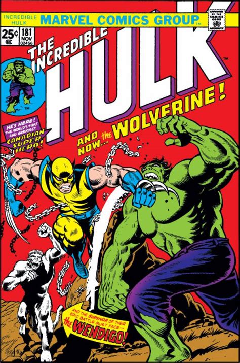 Cover of Hulk #181 – Wolverine's first full appearance