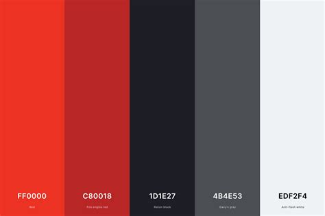 25+ Best Red Color Palettes with Names and Hex Codes - CreativeBooster ...