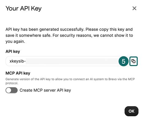 Generate API Key 的图像结果