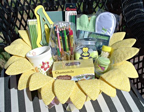 cute gift basket i made to look like a sunflower...completely hand-made ...