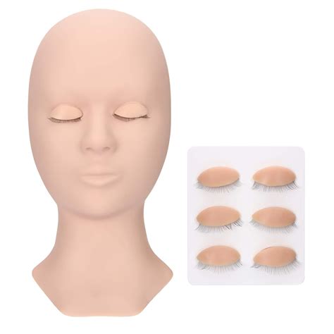 Buy BEPHOLAN Mannequin Head With Replaced Eyelids, Silicone Training ...