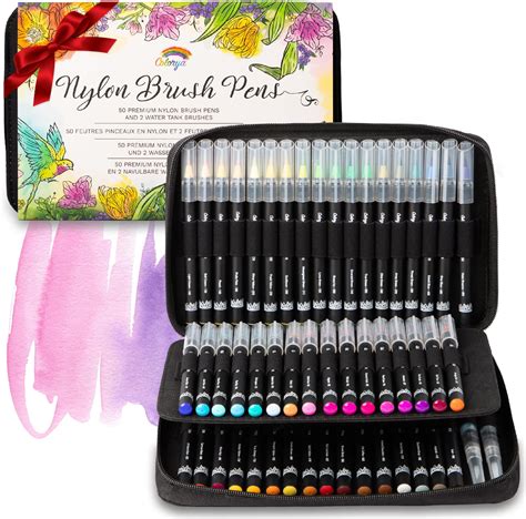 Amazon.com: ARTEZA Real Brush Pens, 48 Watercolor Pens, Drawing Markers ...