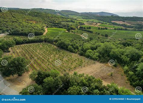 Landscape in Tuscany Photographed with a Drone. Fields, Valley of ...