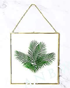 AN Brass World Handicraft Steel and Glass Hanging Wall Mounted Flower ...