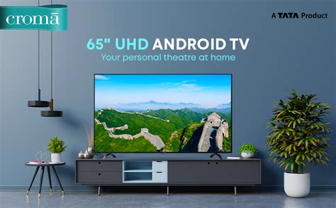 Croma 165 cm (65 Inches) 4K Ultra HD Certified Android Smart LED TV ...