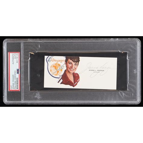 Jeana Yeager Signed 2.5x5 Cut (PSA Encapsulated) | Pristine Auction
