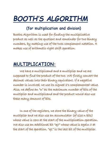 Booth Multiplication Algorithm Book 的图像结果