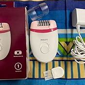 Philips BRE235/00 Corded Compact Epilator (White and Pink) for gentle ...