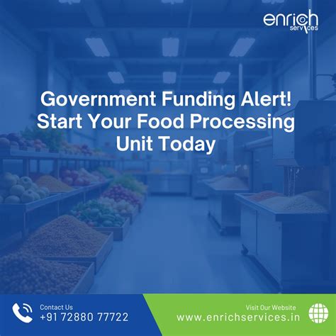 Government Funding Alert! Start Your Food Processing Unit Today ...